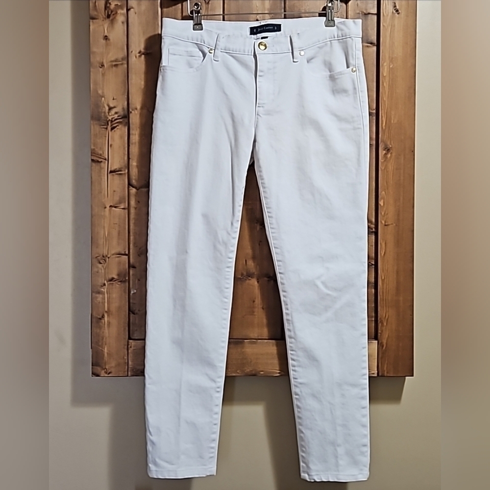 Juicy Couture White Mid Rise Skinny  Stretch Jeans Size 29